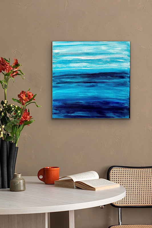 Greenland - Original acrylic painting on linen - 40x40 cm
