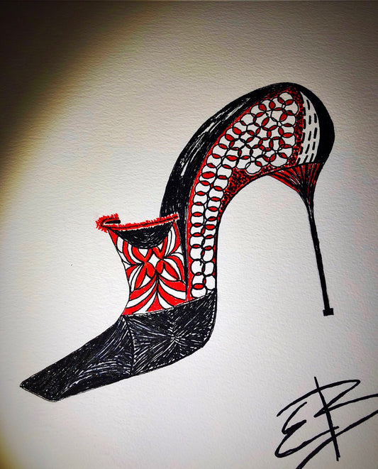 The Shoe 👠👠👠 - Original painting - framed