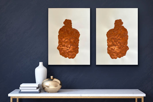 BABUSHKA - Diptych - Original painting on art paper